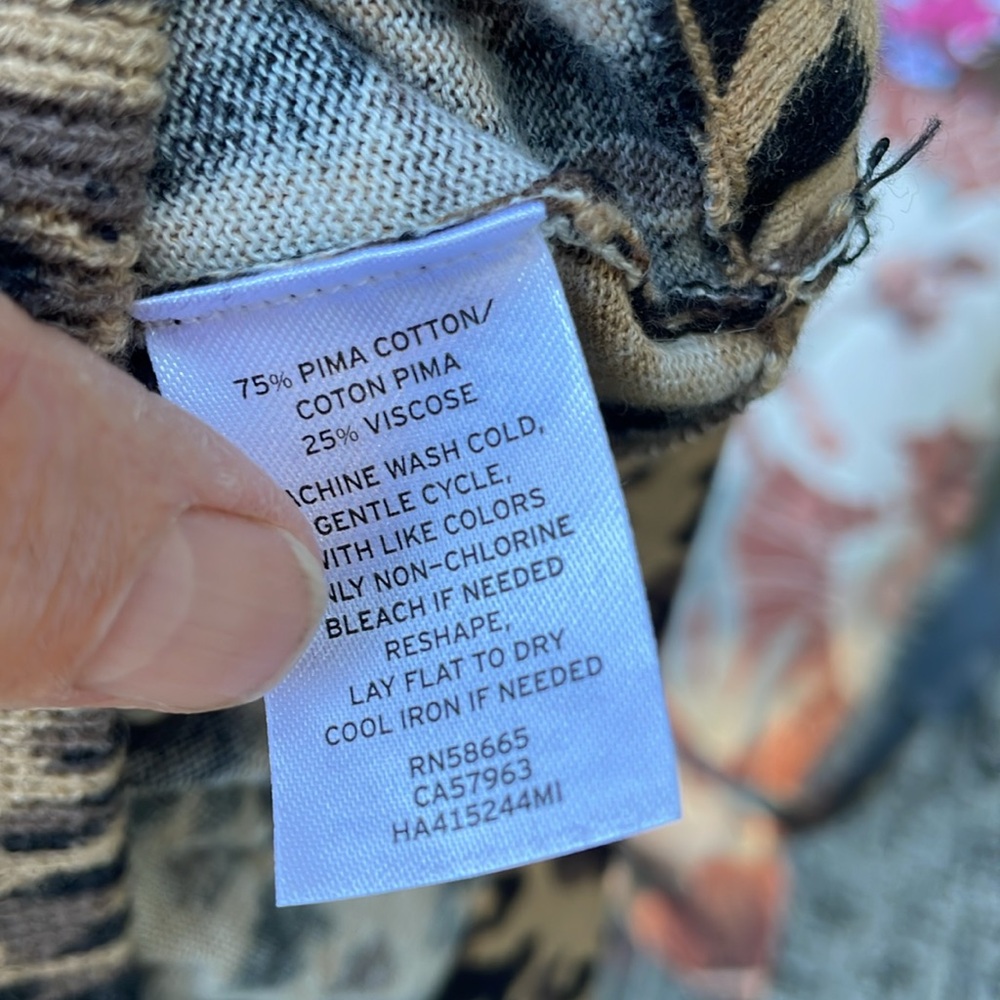 Halogen leopard print spring weight wrap sweater - image 4